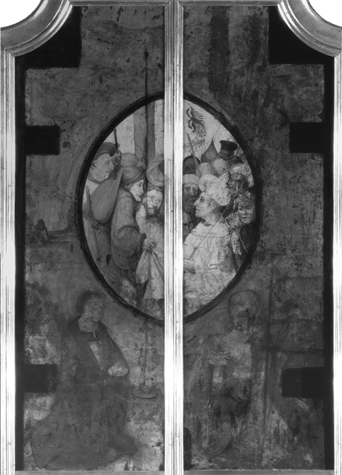Aanbidding der koningen, Upton House; Infrarood reflectografie